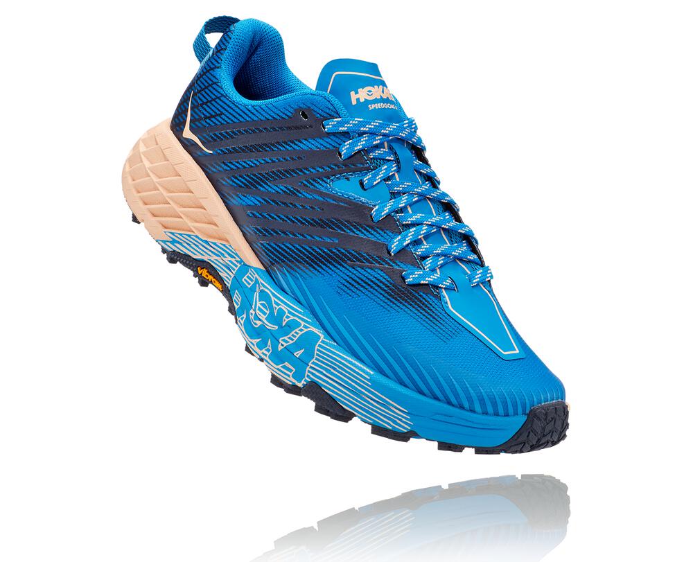 Hoka One One Speedgoat 4 Ženske Pohodniški Čevlji Indigo / Marelica SI-871250C